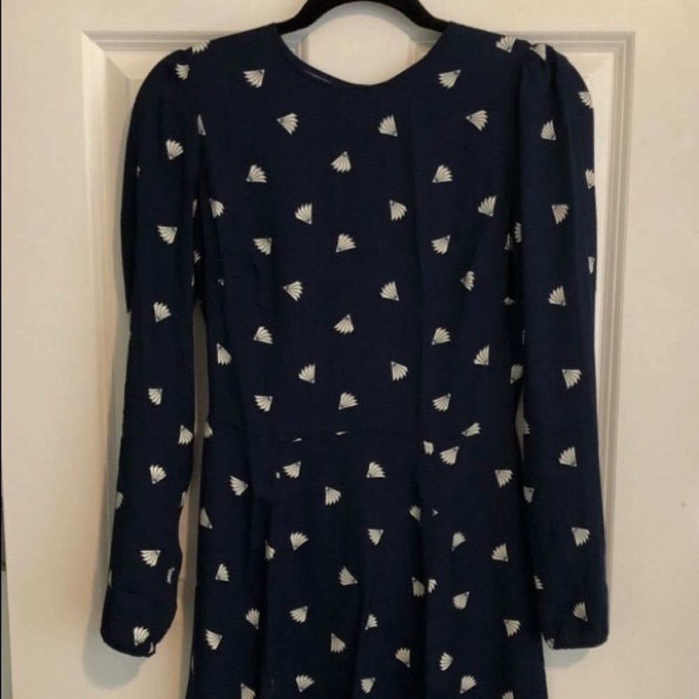 Reformation Sharon Blue Fan Dress (2)